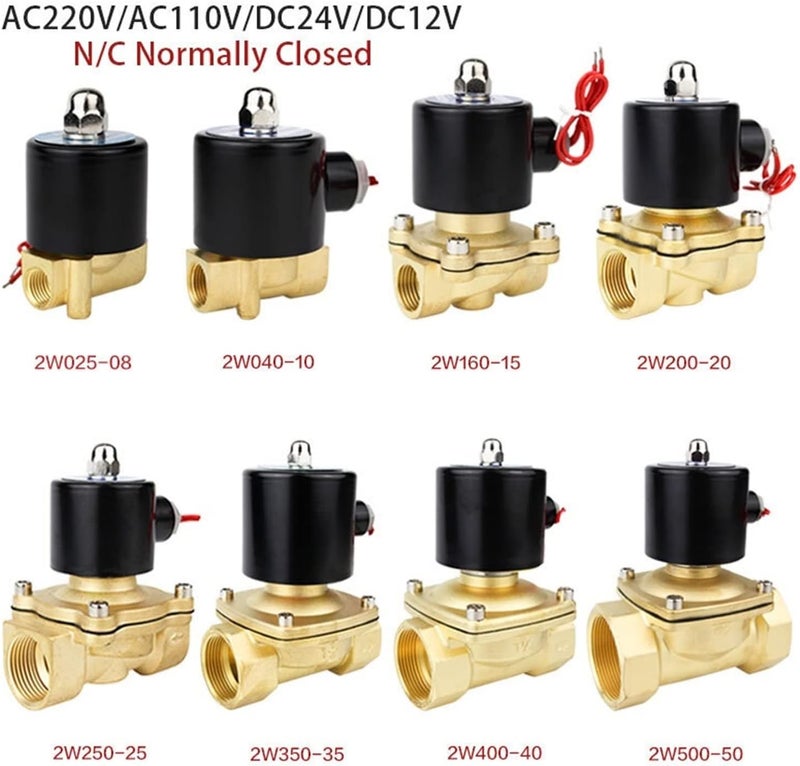 صمام كهرومغناطيسي أحجام: 1/4"، 3/8"، 1/2"، 3/4"، 1" قياس القطر الداخلي: DN8/10/15/20/25/50 نوع الإغلاق الافتراضي: مغلق عادةً (Normally Closed) يعمل بالهواء المضغوط جهود كهربائية متاحة: 12V، 24V عدد الوحدات: 1 قطعة (DN15، DC24V) - Image 2