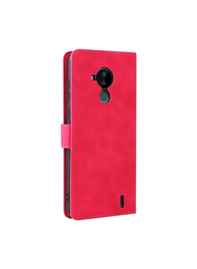 اس-توب جراب لهاتف Nokia C30 بلون سادة مع إبزيم مغناطيسي وغطاء جلدي من جلد العجل قابل للطي أفقيًا مع حامل وفتحات للبطاقات ومحفظة - Image 3