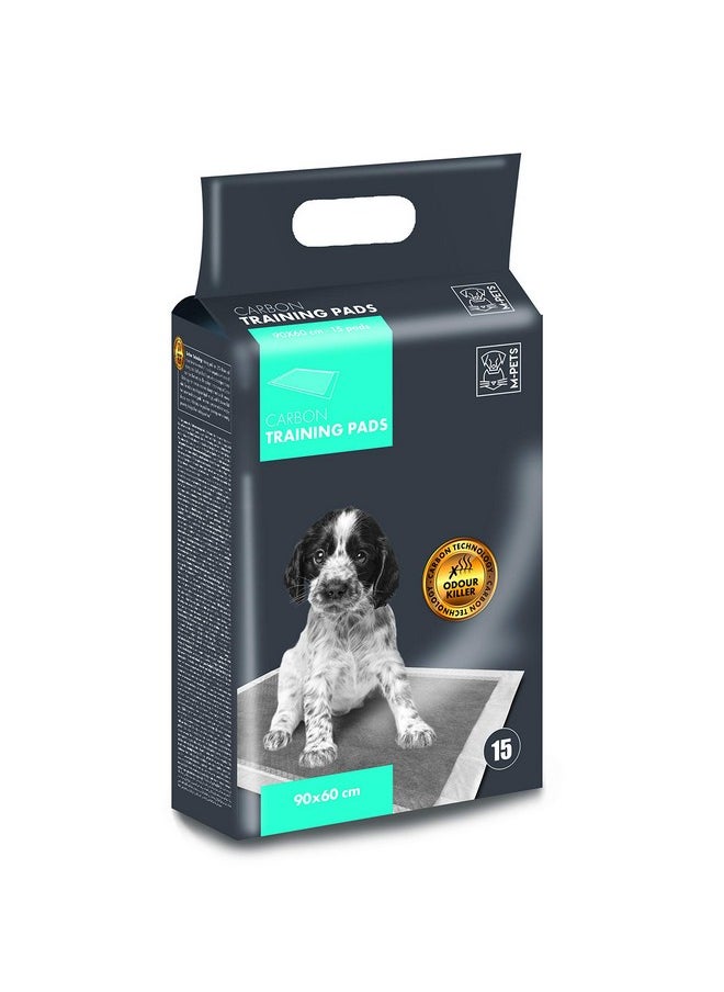 M-PETS Carbon Training Pads, Thicker with 2X Absorption, Eliminates Odour with Carbon Technology, Leak-Proof, Quick Dry for Potty Training, Suitable for Puppies, Senior Dogs - 90x60cm (Pack of 15) - pzsku/Z2A501BA9CFB052A37ED9Z/45/_/1738306559/822e1e57-b389-4ff6-8aec-e48a7b06d38a