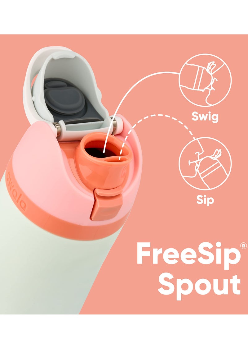 زجاجة مياه Owala FreeSip معزولة من الفولاذ المقاوم للصدأ مع ماصّة للرياضة والسفر والمدرسة زجاجة مياه رياضية خالية من مادة BPA، 32 أونصة، أصفر فاتح - Image 2