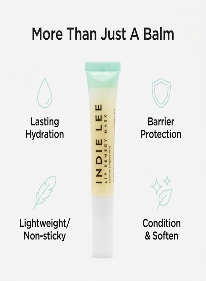 Indie Lee Lip Remedy Moisture Treatment Mask, Lightweight, Non-Sticky, Provides Lasting Hydration & Comfort, Formulated with Squalane, Shea Butter, Peptides, & CoQ-10 to Soften & Condition, 0.47 Fl Oz - Image 2
