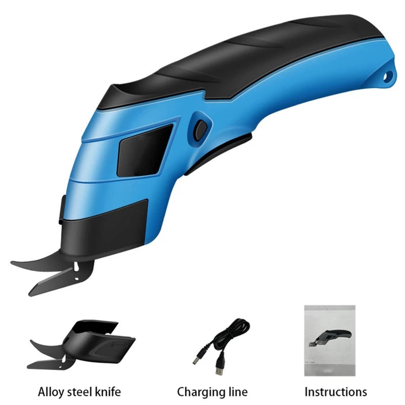 Multipurpose Rechargeable Electric Scissors Wireless 3.6V Battery Cutter Cloth Carpet PVC Leather Cutting Tools Cordless Sewing Shear Double - Image 4