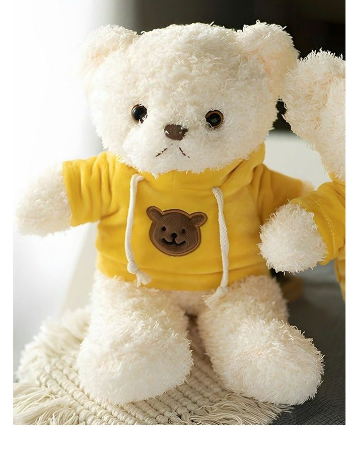 30cm Teddy Bear Plush Toy, Plush Animal Doll, Animal Plush Toy, Children's Cartoon Animal Toy Companion Doll, Bear Doll in Yellow Sweater  - Image 1