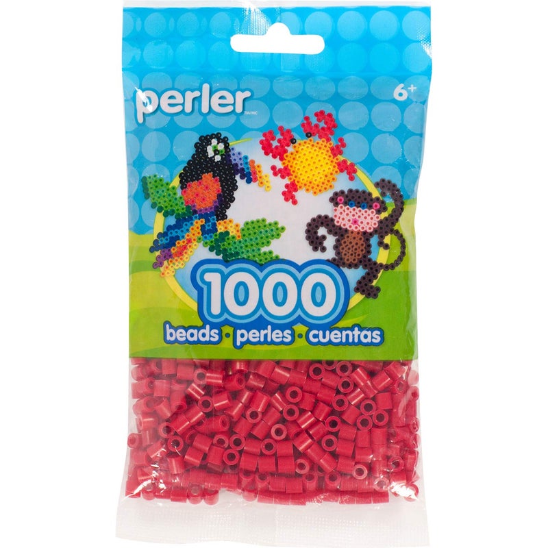 Perler Beads Fuse Beads for Crafts, 1000pcs, Cherry Red, Small - Image 1