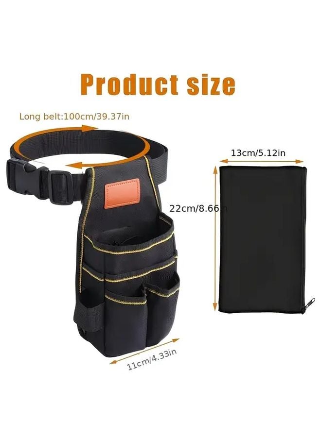 Universal Tool Pouch Set Of 2 Industrial Grade Oxford Cloth With Belt 12 Storage Pockets - Image 4