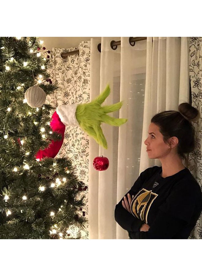 NIBEMINENT The Grinch Themed Stuffed Decorative Plaything Green/White/Red 7.00*0.50*7.00cm - Image 2