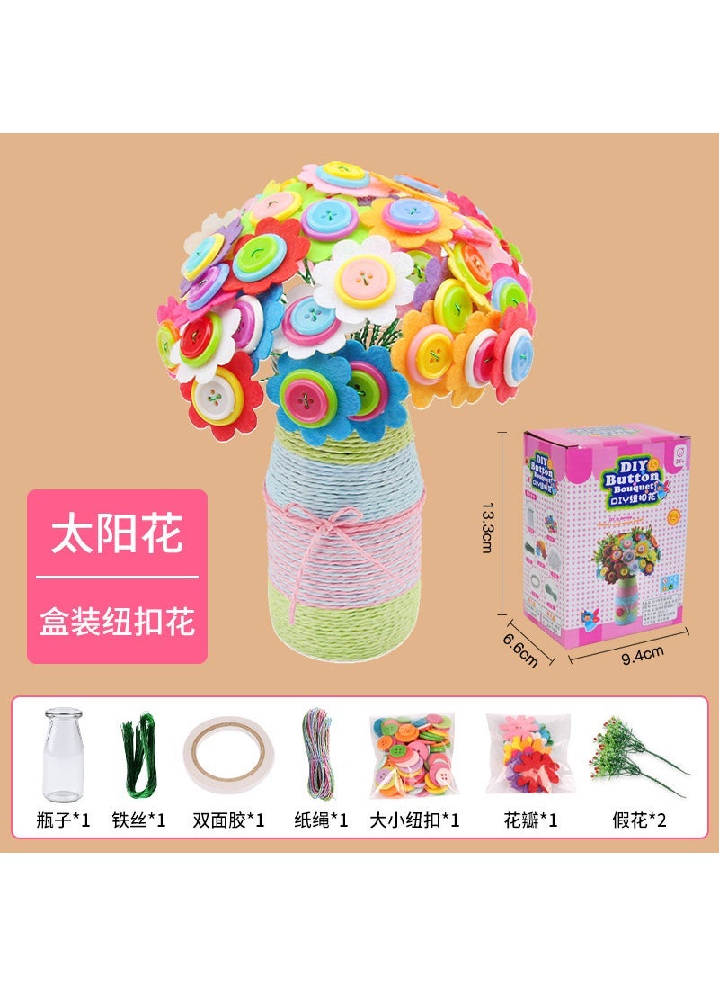 Teachers Day DIY Craft Kit for Kids Sun flower 40 + two leaves "boutique boxed]