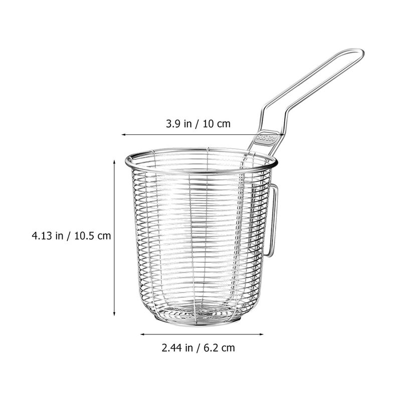 Pasta Strainer Basket Stainless Steel Fine Mesh Spaghetti Dumpling Strainer Basket Frying Basket - Image 2