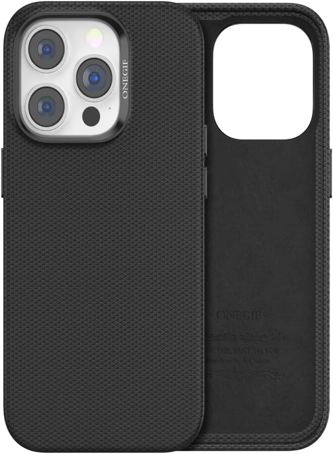 Next Store Custom iPhone 15 Pro Max Case, Shockproof, Premium Leather, Metal Frame and Microfiber Lining for Exceptional Protection and Style (Black)