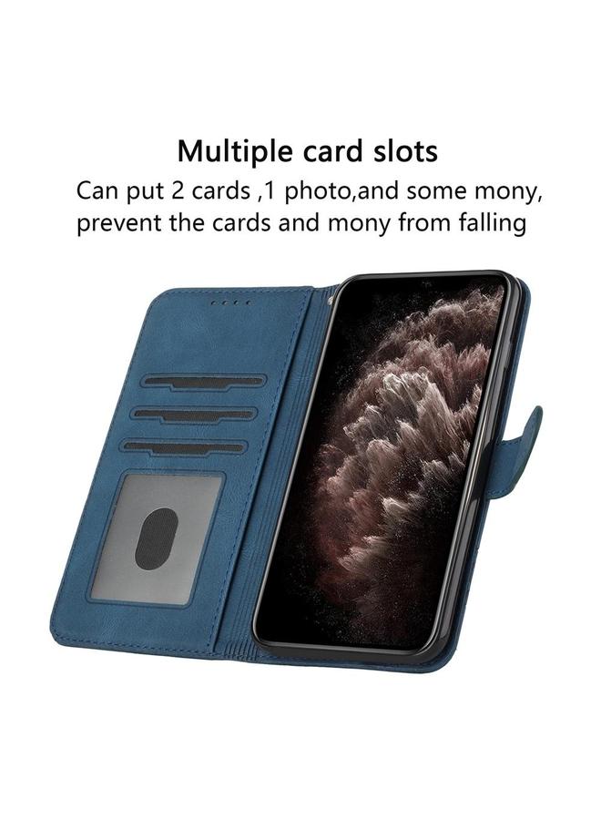 S-TOP Case For Infinix Hot 20 4G Cubic Skin Feel Flip Leather Phone Case - Image 4