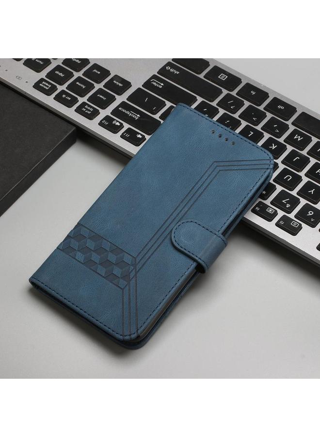 S-TOP Case For Infinix Hot 20 4G Cubic Skin Feel Flip Leather Phone Case - Image 2