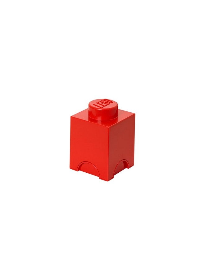 Room Copenhagen, LEGO Brick Box Stackable Storage Containers - Decorative Organizational Building Blocks for Kid's Toys and Accessories - 4.92 x 4.92 x 7.09in - Brick 1, Bright Red - Image 1