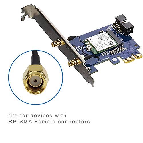 eifagur Dual Band Long Range WiFi Antenna (4-Pack), Eifagur 9dbi 2.4GHZ 5GHZ 5.8GHZ RP-SMA Connector with Magnetic Base for IP Camera WiFi Router Computer Network Devices Wireless Range Extender - Image 4