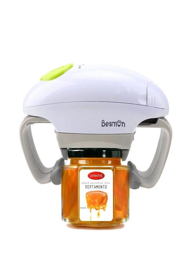 Besmon Electric Jar Opener, Kitchen Gadget Strong Tough Automatic Jar Opener For New Sealed Jars,The Hands Jar Opener with Less Effort to Open(White) - Image 1