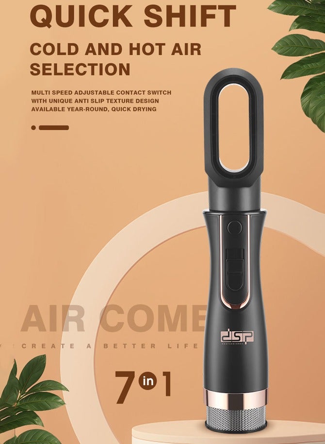 DSP 7 in 1 Hair Styler & Hair Dryer Brush,28000 RPM High-Speed Blow Dryer with Negative Ions for Frizz-Free Styling Fast Drying Curling Volumizing Straightening,800W 50172 - Image 2