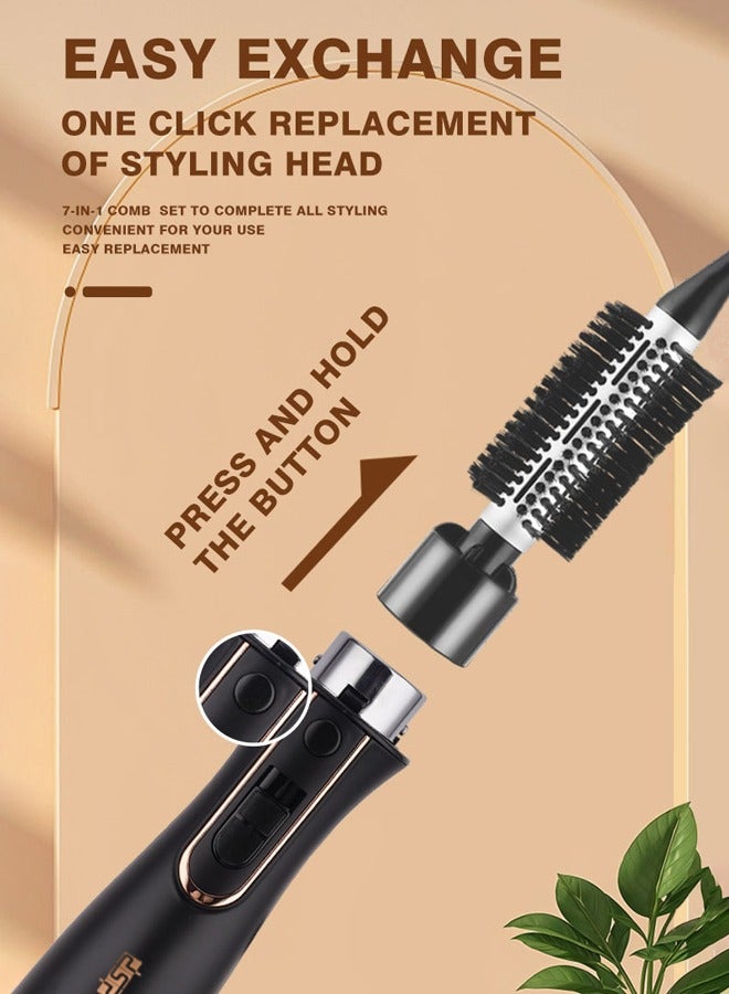 DSP 7 in 1 Hair Styler & Hair Dryer Brush,28000 RPM High-Speed Blow Dryer with Negative Ions for Frizz-Free Styling Fast Drying Curling Volumizing Straightening,800W 50172 - Image 3