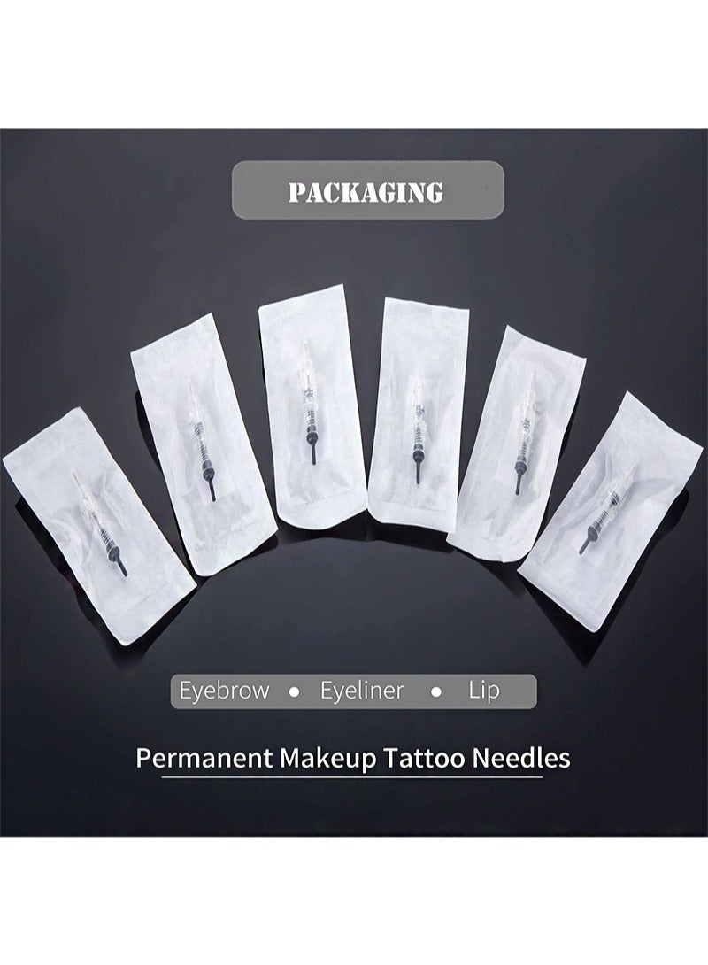 HaLunhi 15 Pieces Permanent Tattoo Needles， 5 Styles 3 Pieces Each，For Tattoo Needle Machine Pen Tattoo Cartridge Needle Microblading Supplies，Eyebrow Eyeliner Lip Liner For Tattoo Kit (1RL, 3RL, 5RL, 3F, 5F)  - Image 5