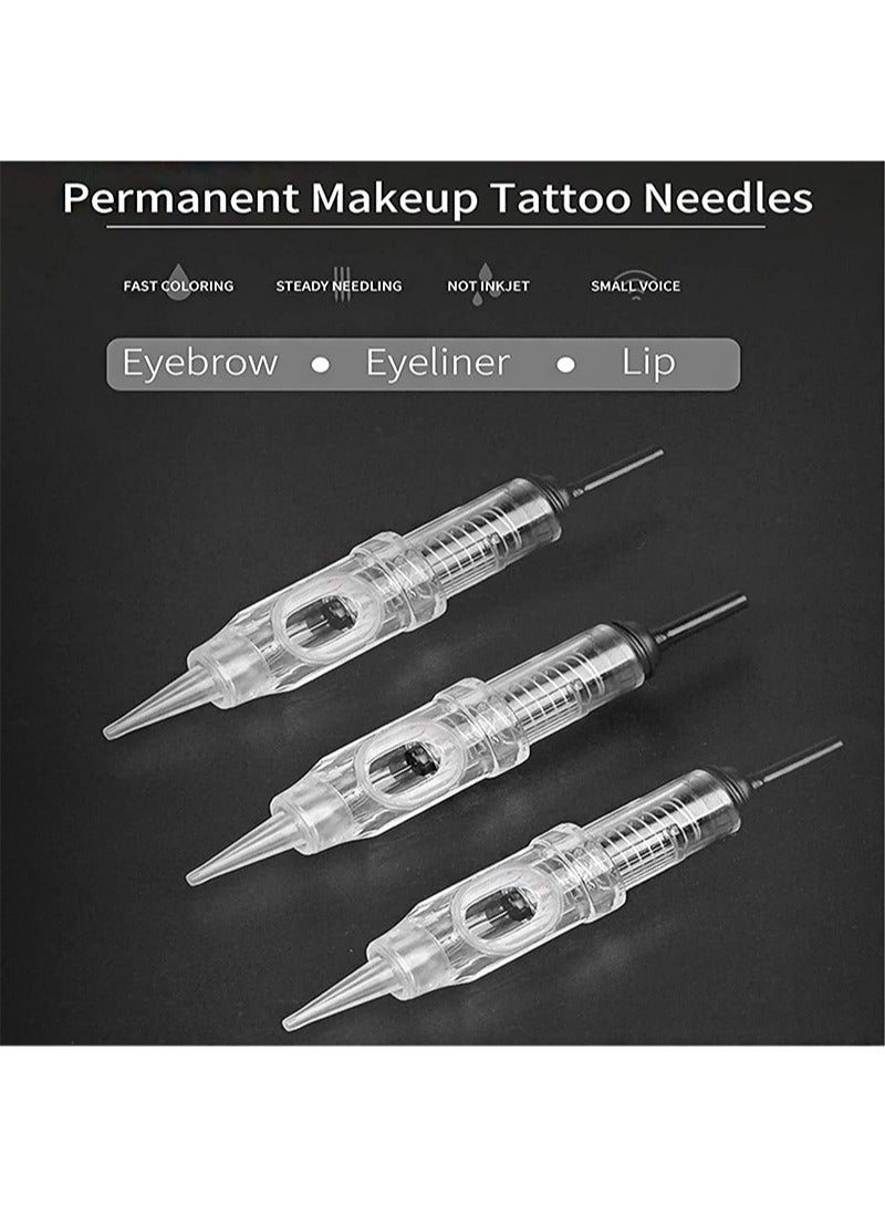 HaLunhi 15 Pieces Permanent Tattoo Needles， 5 Styles 3 Pieces Each，For Tattoo Needle Machine Pen Tattoo Cartridge Needle Microblading Supplies，Eyebrow Eyeliner Lip Liner For Tattoo Kit (1RL, 3RL, 5RL, 3F, 5F)  - Image 4