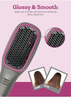 Couture Hair Pro One Step Hot Air Brush - 1200 Watts Professional Styler Blow Dryer With Anti-Scald Comb - Ceramic Ionic Hair Dryer Grey  - Image 5