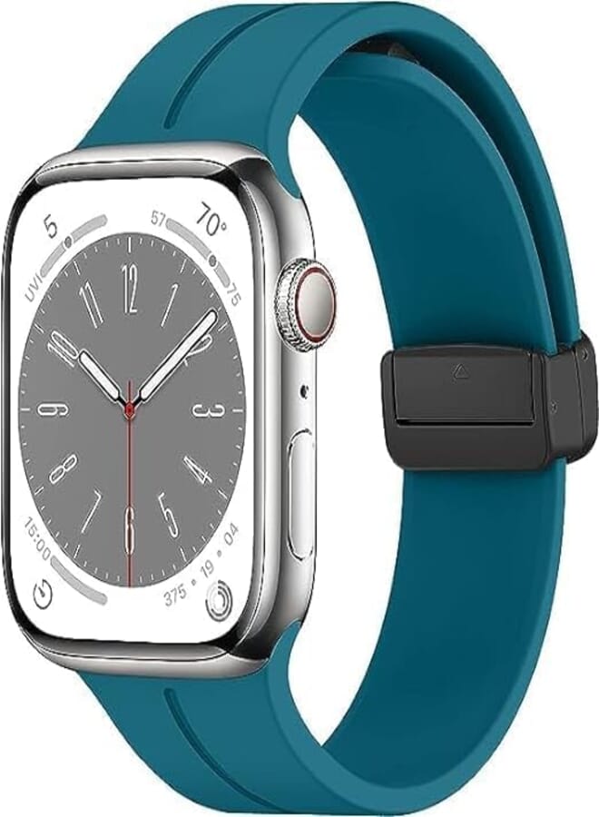 Next Compatible with iWatch Band 41/40/38, Soft Silicone Sport Strap with Magnetic Clasp for iWatch Series 1/2/3/4/5/6/7/8/9