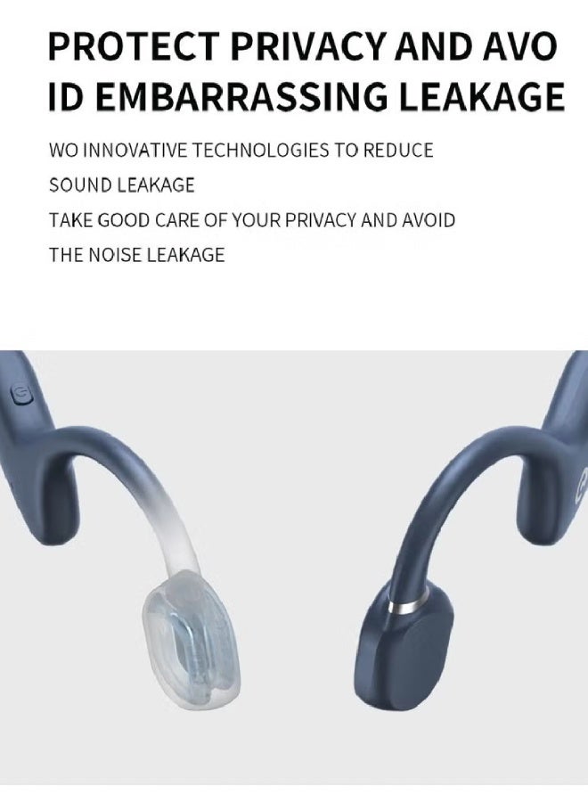 ساناج سماعات A5X True Bone Conduction مفتوحة الأذن بتقنية البلوتوث - سماعات أذن رياضية لاسلكية، مقاومة للماء، صوت ستيريو ثلاثي الأبعاد - Image 5