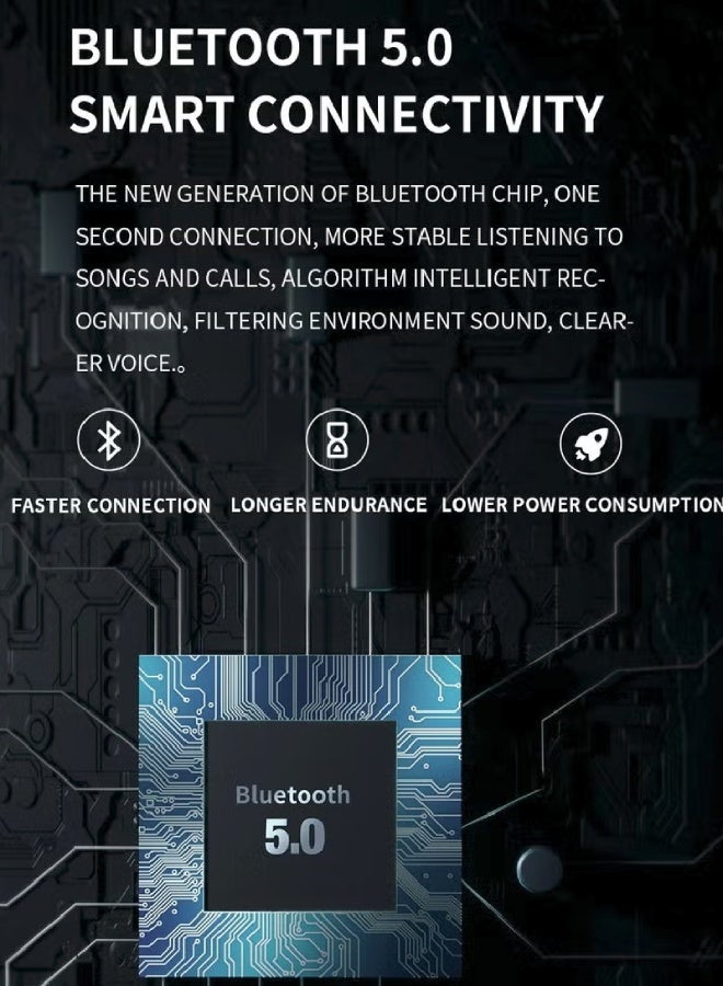 ساناج سماعات A5X True Bone Conduction مفتوحة الأذن بتقنية البلوتوث - سماعات أذن رياضية لاسلكية، مقاومة للماء، صوت ستيريو ثلاثي الأبعاد - Image 4