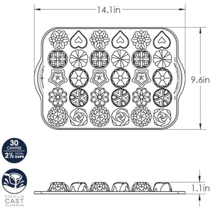 Teacake Bundtlette Pan 30Cavs Copper 2 Cups - Image 3