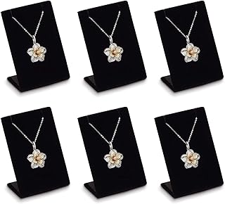 Mooca Mooca MOOCA 6 Pcs Set Black Velvet Covered Earring Display Stand Pendant Jewelry Organizer Display Holder for Earring,  - Image 1