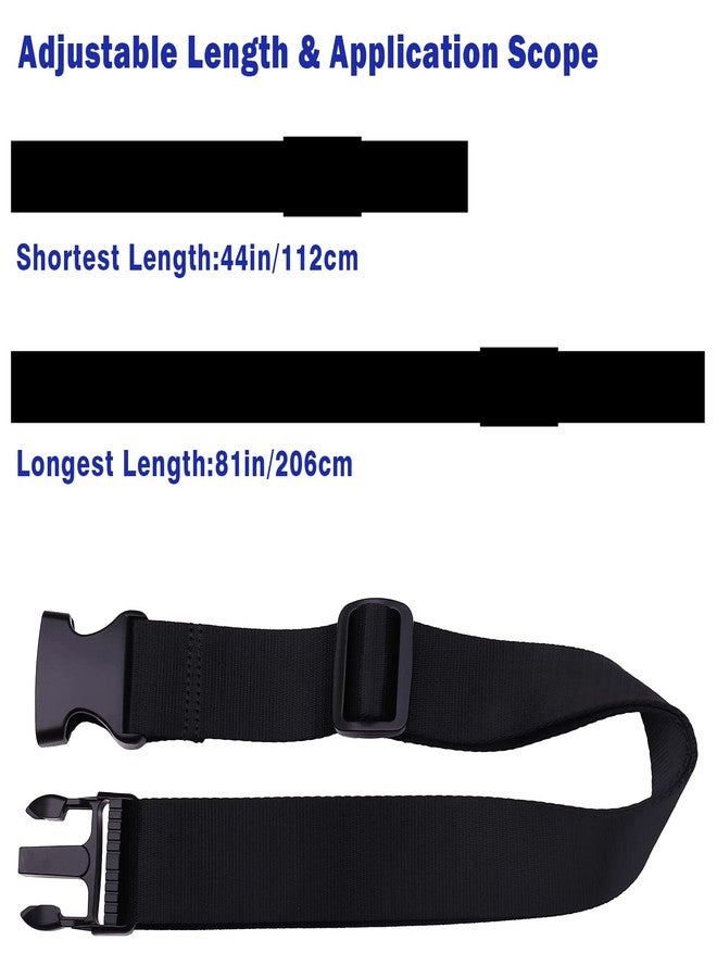 RUMILLA Luggage Straps,Luggage Connector, Straps for Suitcase， Heavy Duty Adjustable Suitcase Belt Travel Attachment Travel Accessories for Connecting Your Luggage (Black) - Image 3