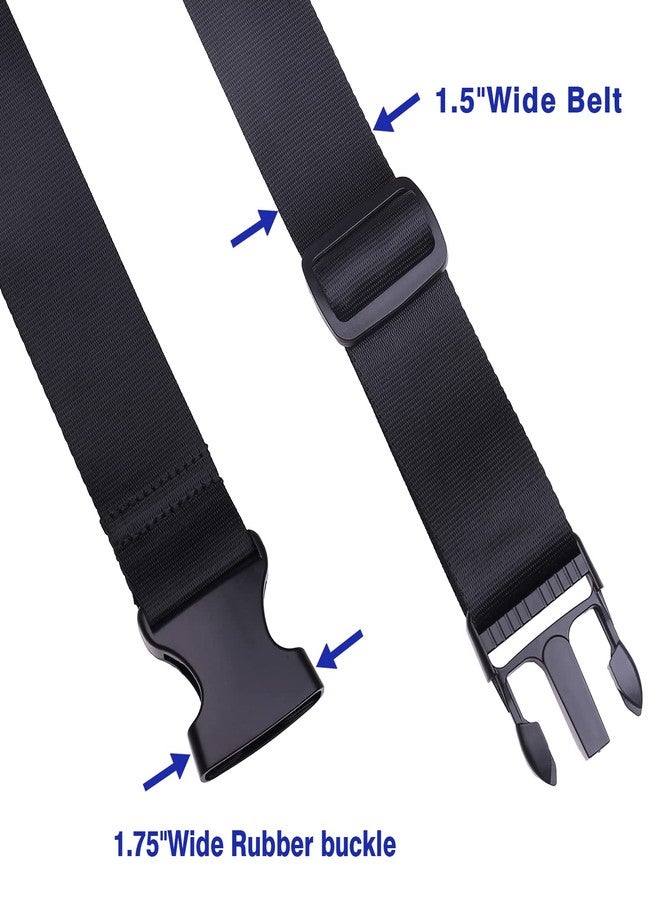 RUMILLA Luggage Straps,Luggage Connector, Straps for Suitcase， Heavy Duty Adjustable Suitcase Belt Travel Attachment Travel Accessories for Connecting Your Luggage (Black) - Image 2