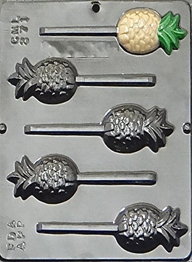 Lollipops Pineapple Lollipop Chocolate Candy Mold 271, 5 Cavities, 1.5" x 3", Food Preparation Mold - Image 2