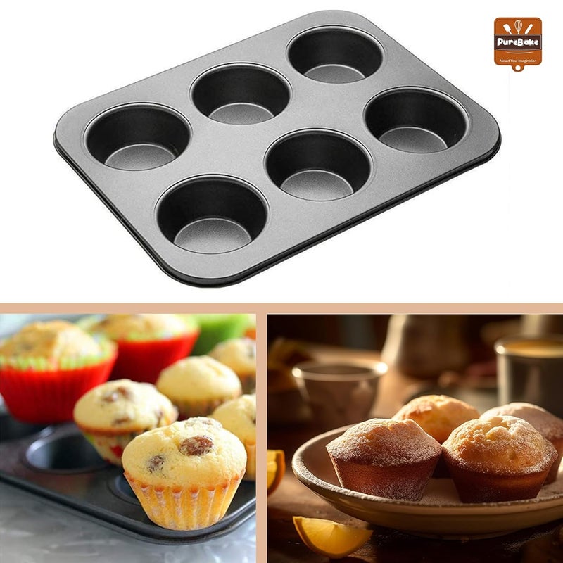 PureBake قوالب كعك معتمدة من SGS عالية الجودة | صينية كعك 8 بوصة - قاعدة قابلة للإزالة مطلية بتفلون، صواني كعك غير لاصقة/مقالي/صواني للاستخدام في الميكروويف، الفرن وأدوات الخبز، باللون الأسود - Image 5