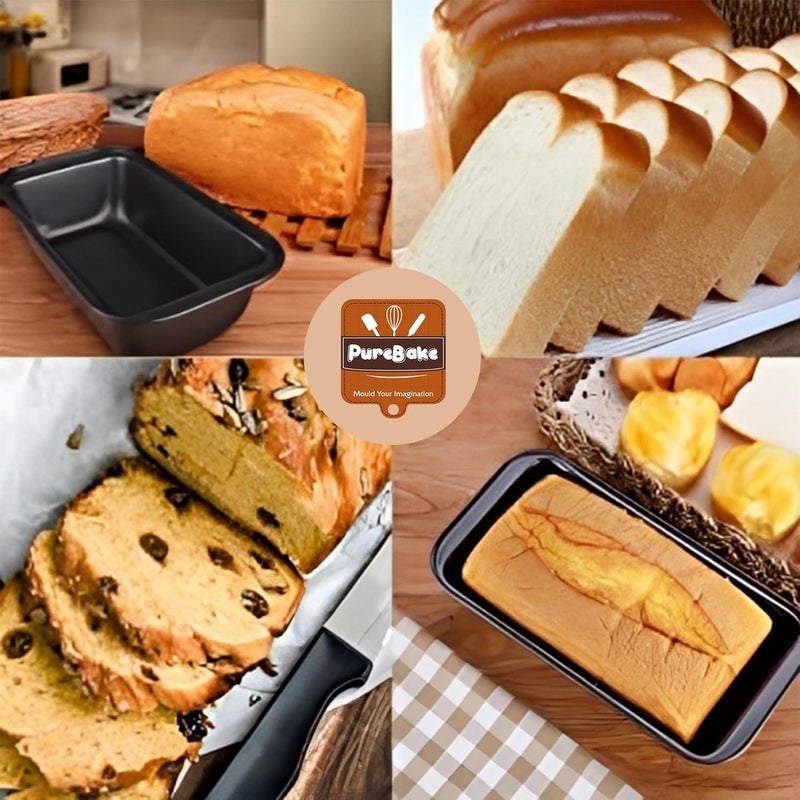PureBake قوالب كعك معتمدة من SGS عالية الجودة | صينية كعك 8 بوصة - قاعدة قابلة للإزالة مطلية بتفلون، صواني كعك غير لاصقة/مقالي/صواني للاستخدام في الميكروويف، الفرن وأدوات الخبز، باللون الأسود - Image 4