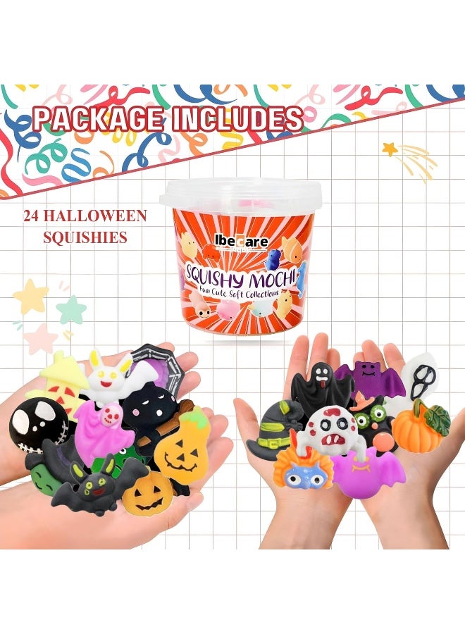 Ibecare Mochi Squishy Toys | Party favors for kids! birthday giveaways or return gifts for Birthday party kids | mini toys | goodie bags pinatas stocking fillers (24 Pcs Halloween Mochi Squishy) - Image 4