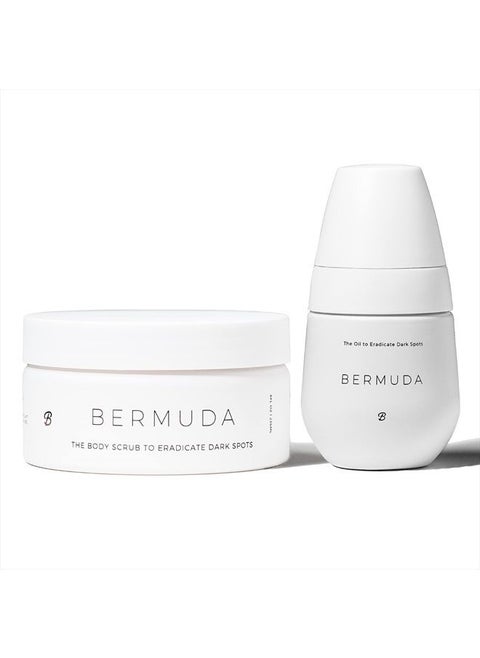 Dark Spot and Hyperpigmentation 2-Step Routine - Includes Dark Spot Treatment Oil (30 ml) and Dark Spot Exfoliating Scrub (236 ml), Bermuda