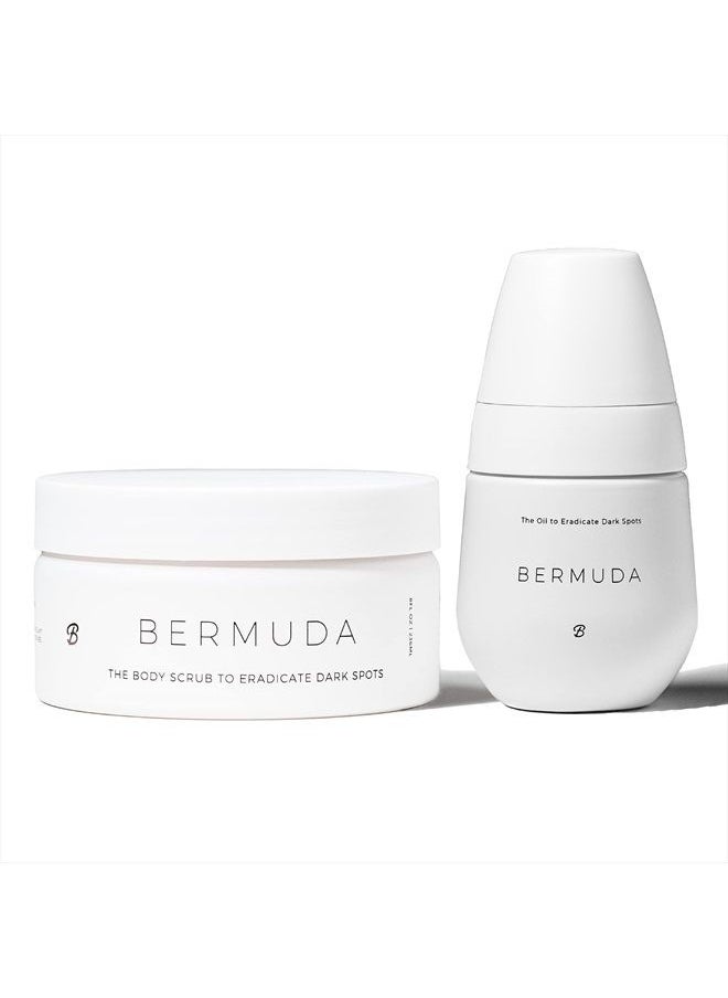Bushbalm - Dark Spot and Hyperpigmentation 2-Step Routine - Includes Dark Spot Treatment Oil (30 ml) and Dark Spot Exfoliating Scrub (236 ml), Bermuda - Image 1