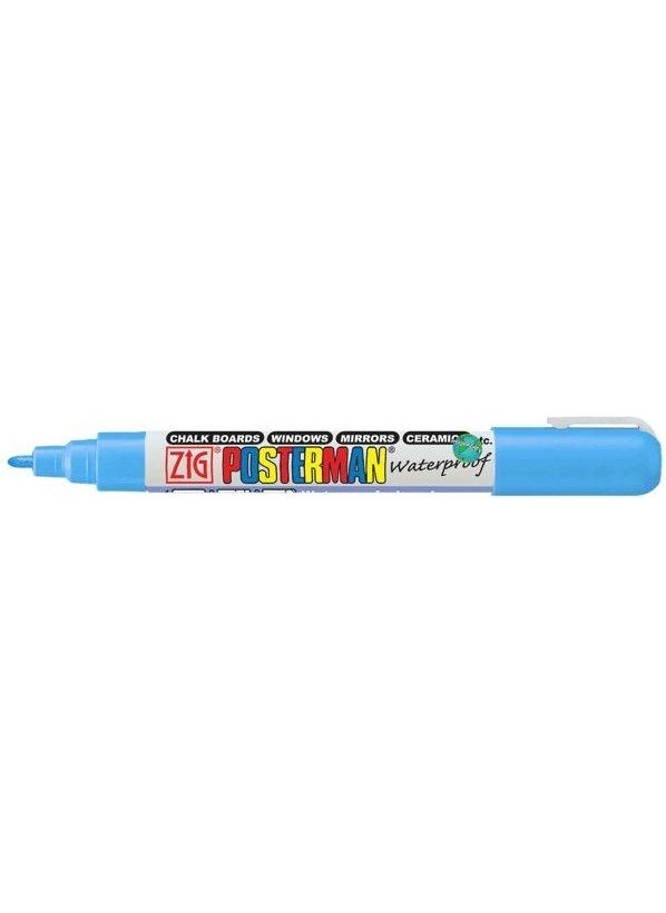 Zig Posterman Waterproof Painting Marker Fine Tip 1 mm Light Blue 