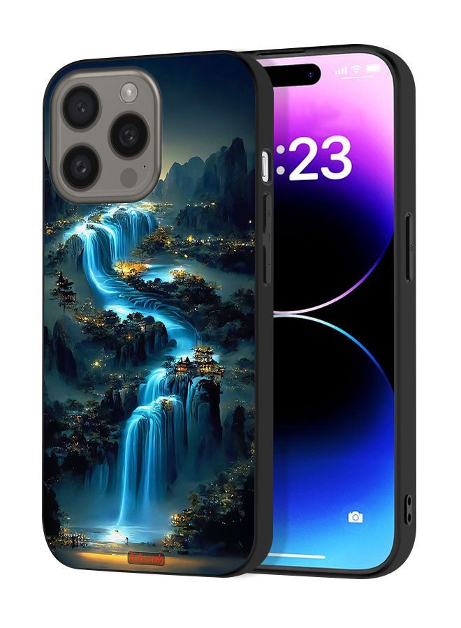 Tolwak Apple iPhone 15 Pro Protective Case Cover Waterfall Art - Image 1