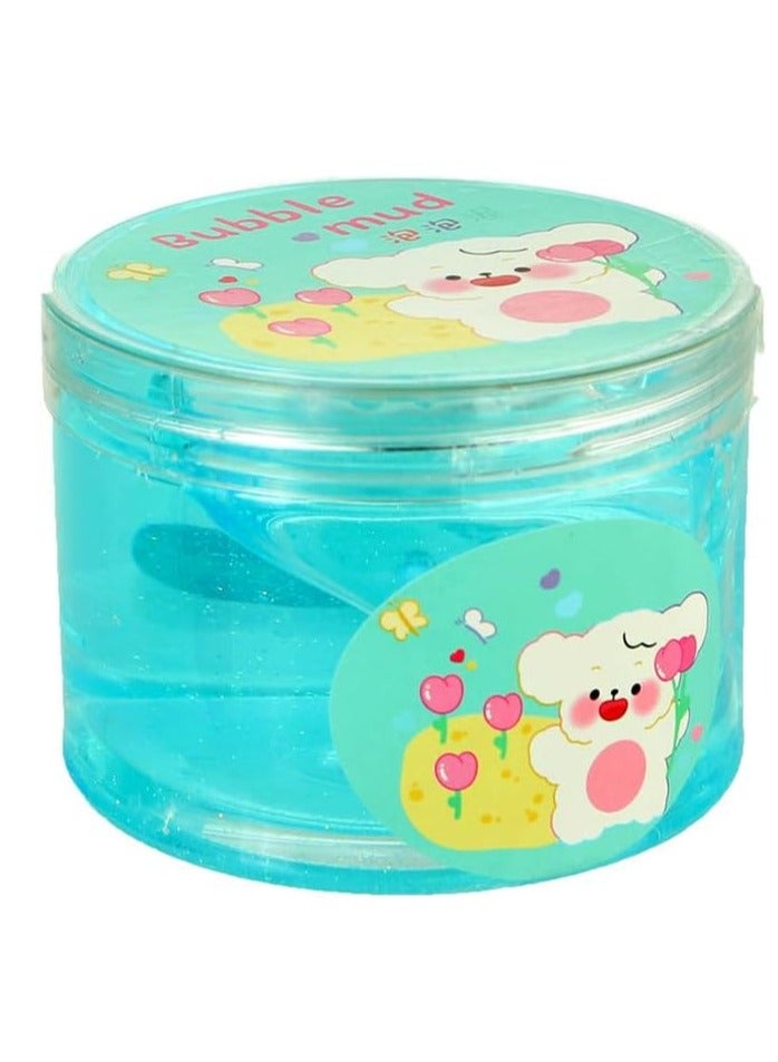Bubble Transparent Glitter Slime for Kids Blue - Image 1