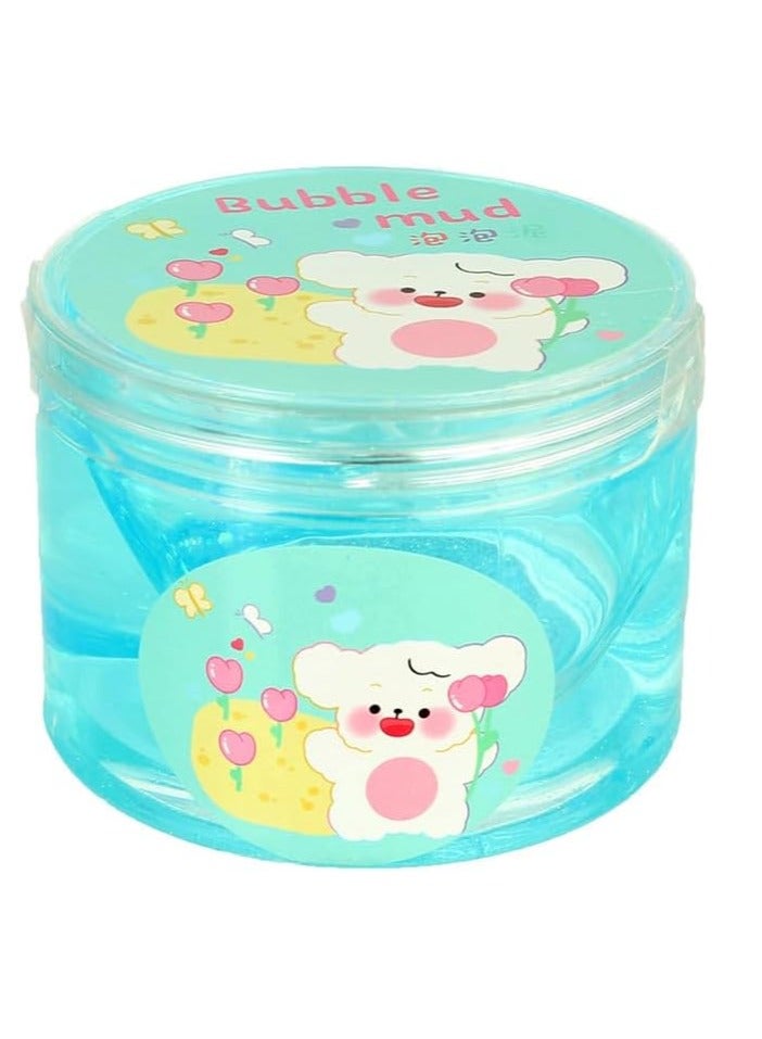 Bubble Transparent Glitter Slime for Kids Blue - Image 2