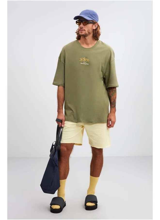 GRIMELANGE Grimelange Ottawa Men's Relaxed Fit Yellow Shorts