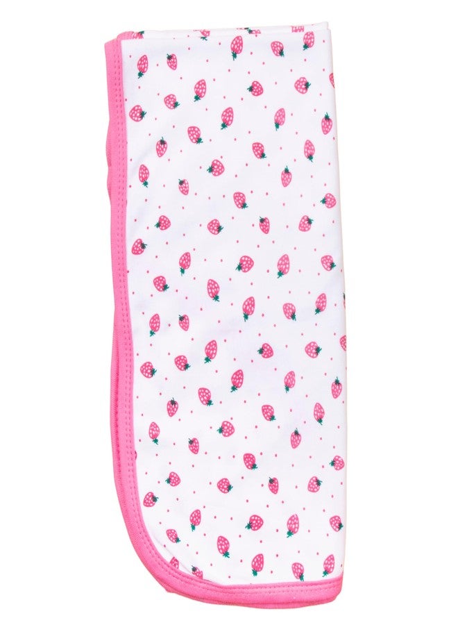 Tinycare Cotton Bath Hooded Towel for New Born Baby, Extra Soft Hosiery Fabric Printed Towel for Kids/Toddler/Infants 72 x 72cm, Quick Absorbent (Pink- Pack of 1) 0-12 Months