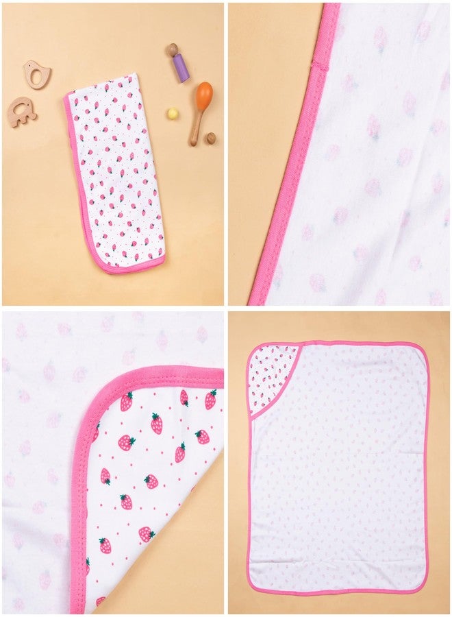 Tinycare Cotton Bath Hooded Towel for New Born Baby, Extra Soft Hosiery Fabric Printed Towel for Kids/Toddler/Infants 72 x 72cm, Quick Absorbent (Pink- Pack of 1) 0-12 Months - Image 5