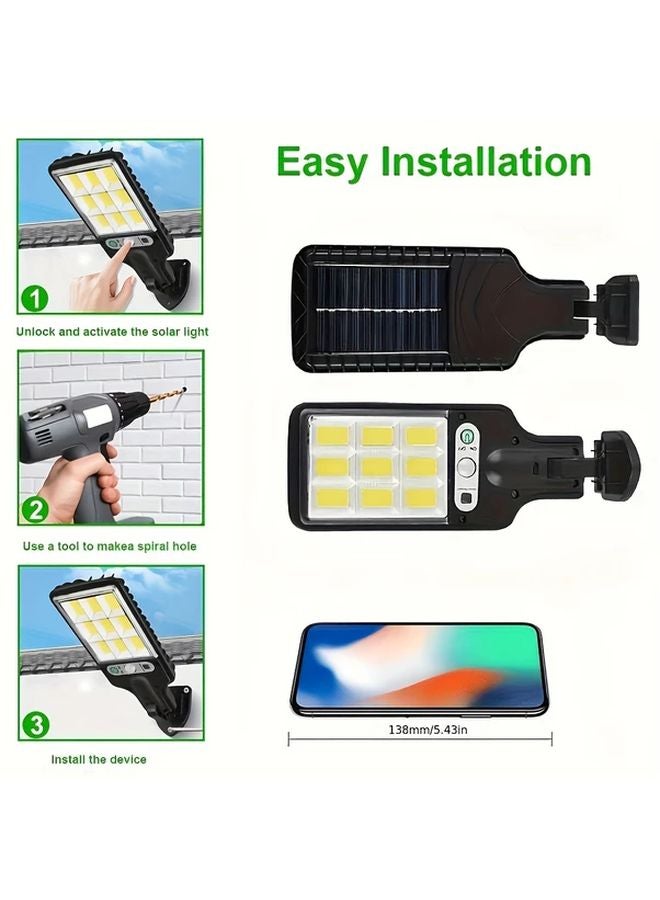 4 قطع مصابيح ليد خارجية تعمل بالطاقة الشمسية مع مستشعر حركة و3 أوضاع لحديقة وفناء الفناء - Image 4