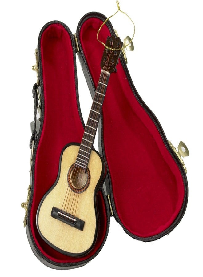 Kurt S. Adler Kurt Adler J4544 5.52" Wood Pearlized Guitar Ornament - Image 1