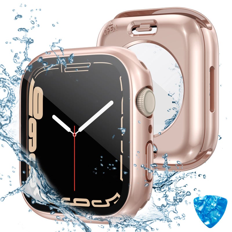 Tensea (2 in 1) for Waterproof Apple Watch Screen Protector Case 40mm SE 3/SE 2nd Generation/SE/Series 6/5/4 Accessories, 360 Front and Back, iWatch Face Cover with Tempered Glass for Women Men, 40 mm - Image 1