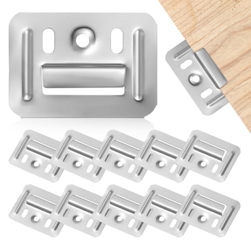 Healeved Stainless Steel Wall Panel Buckle Clamp Quick Loading Furniture Buckle Replacement 169X125X015In Durable Fixing Piece for Integrated Wall Panels - Image 1