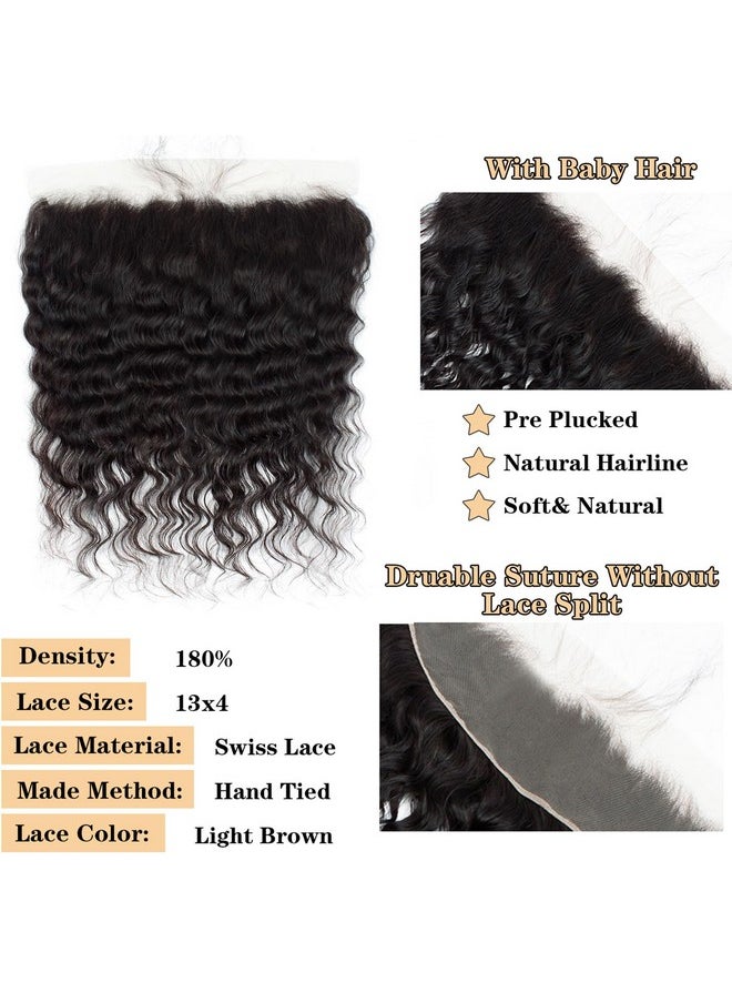 ROYAL IMPRESSION Loose Wave Lace Frontal 13X4 Ear To Ear Lace Frontal Closure 20Inch 100% Unprocessed Brazilian Virgin Human Hair Swiss Lace Frontal Closure Bleached Knots Pre Plucked With Baby Hair Natural Color  - Image 5