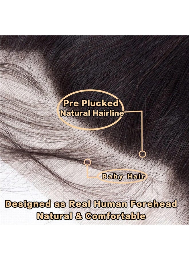 ROYAL IMPRESSION Loose Wave Lace Frontal 13X4 Ear To Ear Lace Frontal Closure 20Inch 100% Unprocessed Brazilian Virgin Human Hair Swiss Lace Frontal Closure Bleached Knots Pre Plucked With Baby Hair Natural Color  - Image 3