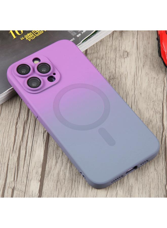 اس-توب جراب لهاتف iPhone 12 Pro مصنوع من مادة TPU السائلة والسيليكون المتدرج اللون، جراب MagSafe للهاتف - Image 2